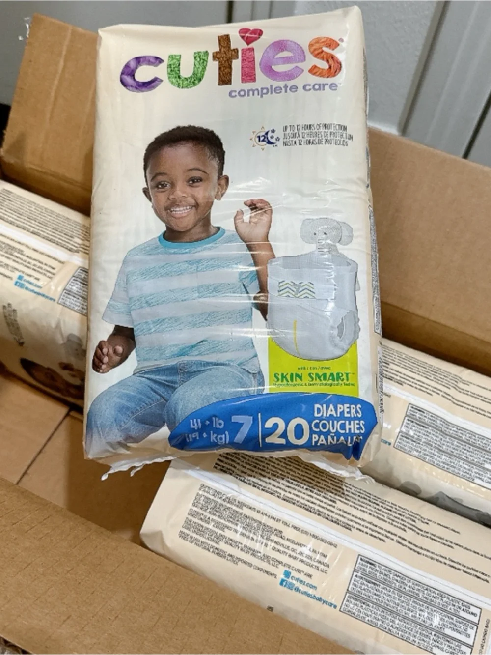 Cuties Complete Care Baby Baby Diaper Size 7, Over 41 lbs, Total 80 Ct